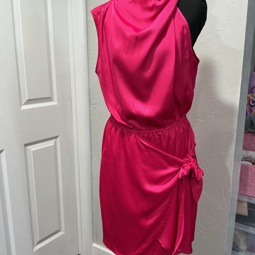 Chic One Shoulder Pink Dress